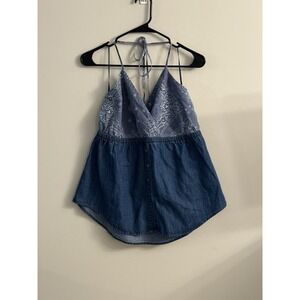 Easel‎ NWT Y2K Bandana Halter Top Size L